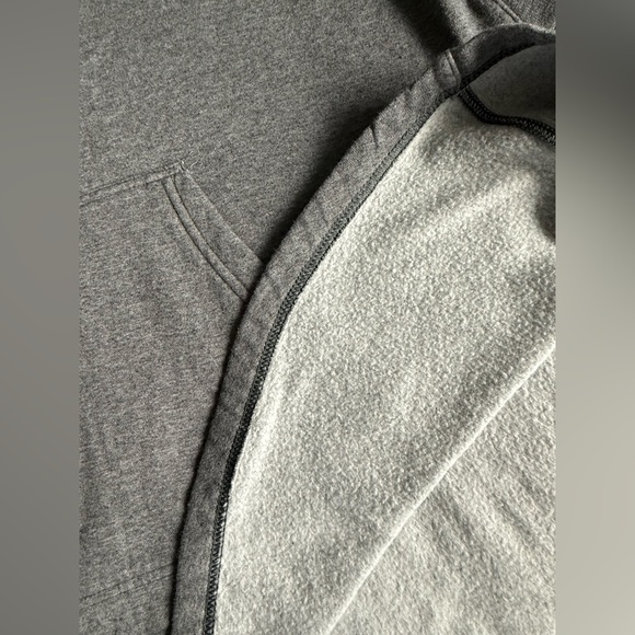 Nike Oversized Hooded Poncho Sweatshirt Fleece Lined Charcoal Gray M - Picture 6 of 6